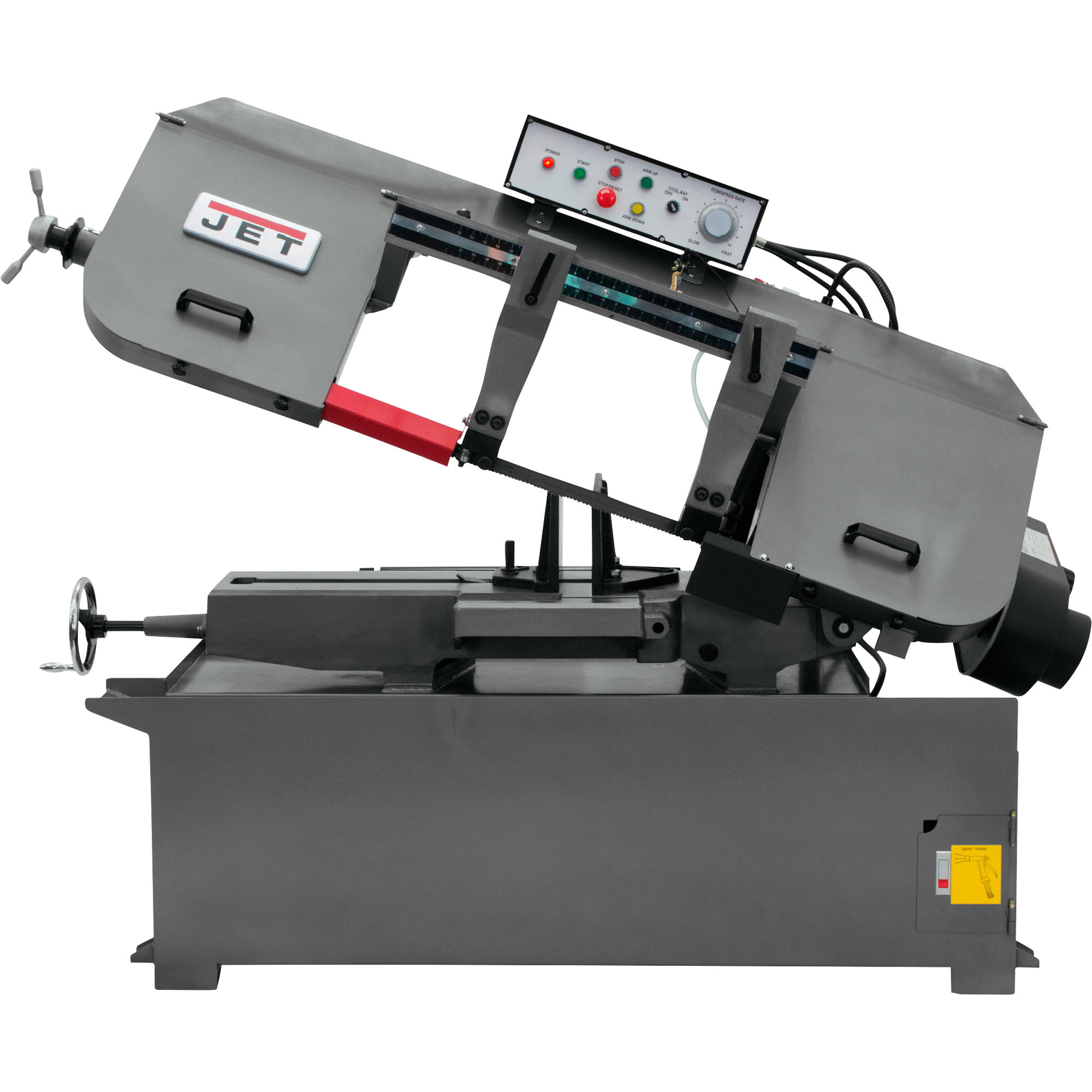 JET Semi-Automatic Horizontal Metal Cutting Band Saw, 13in. x 21in., 3 HP, 230/460V, 3-Phase, Model# HBS-1321W